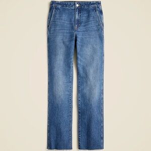 J. Crew Tall high-rise straight jean with slant pockets in 1996 semi-stretch.